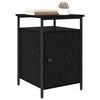 vidaXL Bedside Cabinet Black oak 40 x 42 x 60cm Engineered Wood