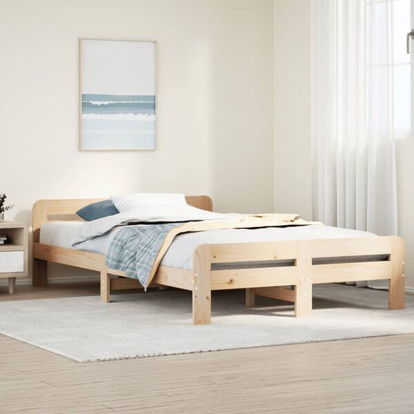 vidaXL Bed Frame without Mattress 120x200 cm Solid Wood Pine