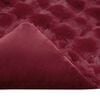 vidaXL Faux Rabbit Fur Blanket Bordeaux Red 220 x 240 cm Polyester