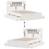 vidaXL Bookcase Bed without Mattress White 140x200 cm Solid Wood Pine