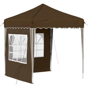vidaXL Pop-up Party Tent Taupe 195 x 195 x 245 cm Oxford Fabric