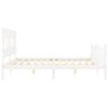 vidaXL Bed Frame without Mattress White Super King Size Solid Wood Pine