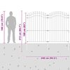 vidaXL Garden Fence White 215 cm Powder-coated steel