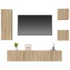vidaXL 5 Piece TV Cabinet Sets Sonoma Oak Engineered Wood