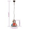 vidaXL Industrial Hanging Lamp 25 W Multicolour Round 30 cm E27