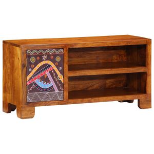 vidaXL TV Cabinet Multicolour 90x30x45 Solid Wood Acacia