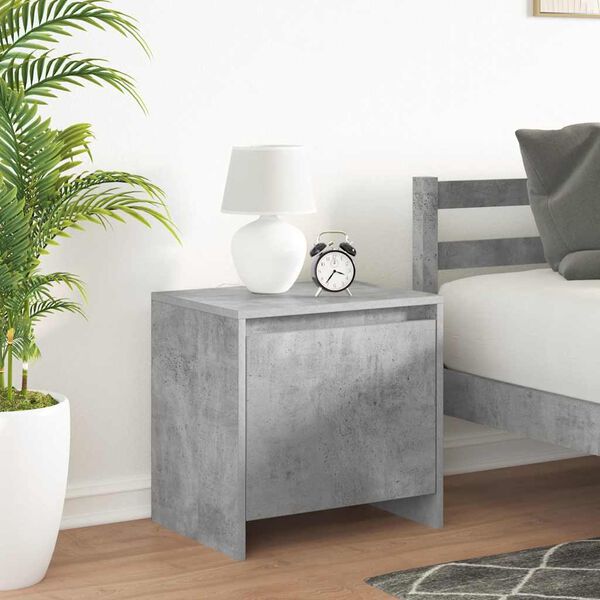 vidaXL Bedside Cabinets 2 pcs Concrete Grey 45x34x44.5 cm Engineered Wood