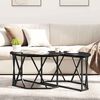 vidaXL Coffee Table Black Oak 80 x 80 x 42 cm