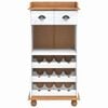 vidaXL Wine Cabinet ASKIM White 57 x 37 x 114 cm Solid pine wood