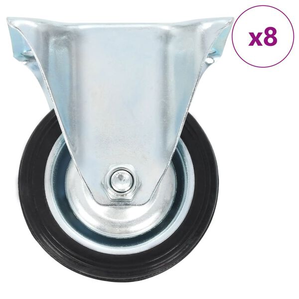 vidaXL 8 pcs Fixed Casters 75 mm