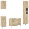 vidaXL 4 Piece Bathroom Cabinet Set BREDA Sonoma Oak Engineered Wood