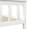 vidaXL Bed Frame without Mattress White Solid Pinewood 120x200 cm