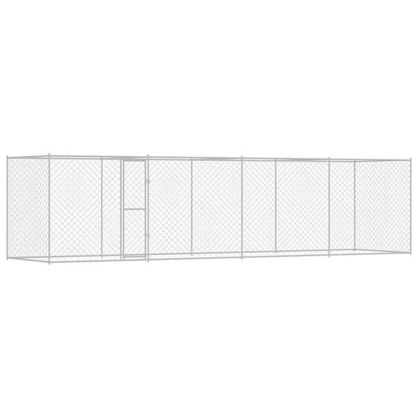 vidaXL Dog Cage Silver 800 x 200 x 200 cm Galvanised Steel