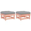 vidaXL Garden Footstools with Cushions 2pcs Solid Wood Douglas