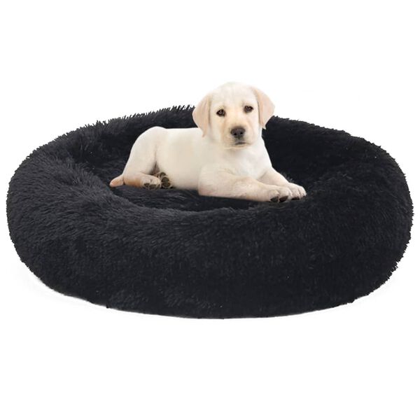 vidaXL Washable Dog & Cat Cushion Black 90x90x16 cm Plush