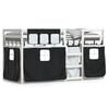 vidaXL Bunk Bed without Mattress White&Black 80x200 cm Solid Wood Pine
