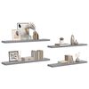 vidaXL Floating Wall Shelves 4 pcs Grey 120x23.5x3.8 cm MDF