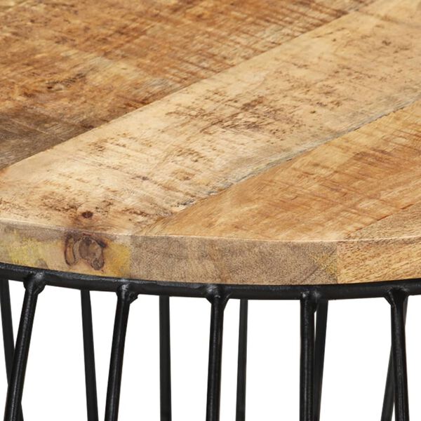 vidaXL Coffee Table &Oslash;68 cm Rough Mango Wood