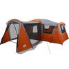 vidaXL Family Tent with Roof Grey and Orange 745 x 700 x 217 cm
