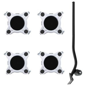 vidaXL Furniture Rollers 4 pcs with Lifter 15.5x15.5x5.5 cm Steel 1000 kg