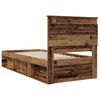 vidaXL Bed Frame with Headboard Old Wood 100 x 200 cm Solid Pine Wood