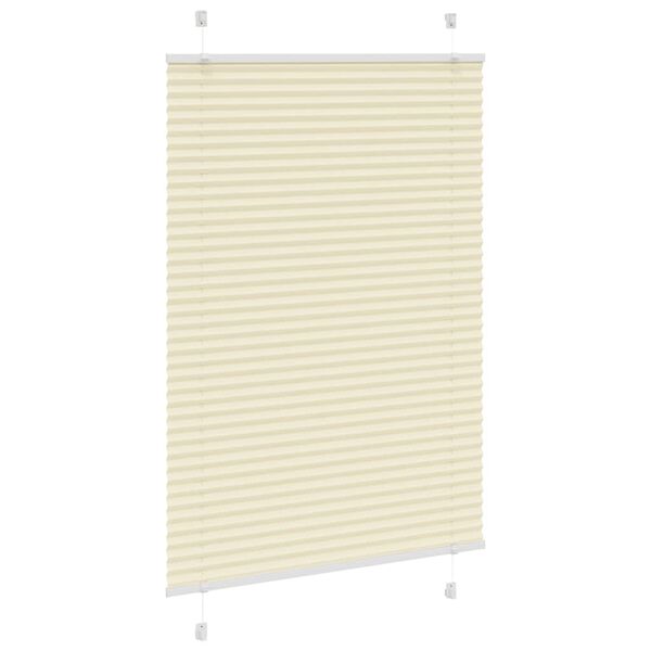 vidaXL Pleated Blind Cream 95x150 cm Fabric Width 94.4 cm Polyester