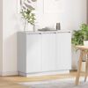 vidaXL LED Sideboard with Shelf White 90 x 32 x 75 cm Engineered Wood