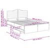 vidaXL Bed Frame with Drawer White 160 x 200 cm Engineer Wood
