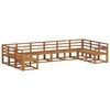vidaXL Outdoor Sofa Set 10 pcs Natural Solid Acacia Wood