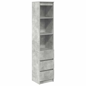 vidaXL Highboard Concrete Grey 37.5x35x180 cm Engineered Wood