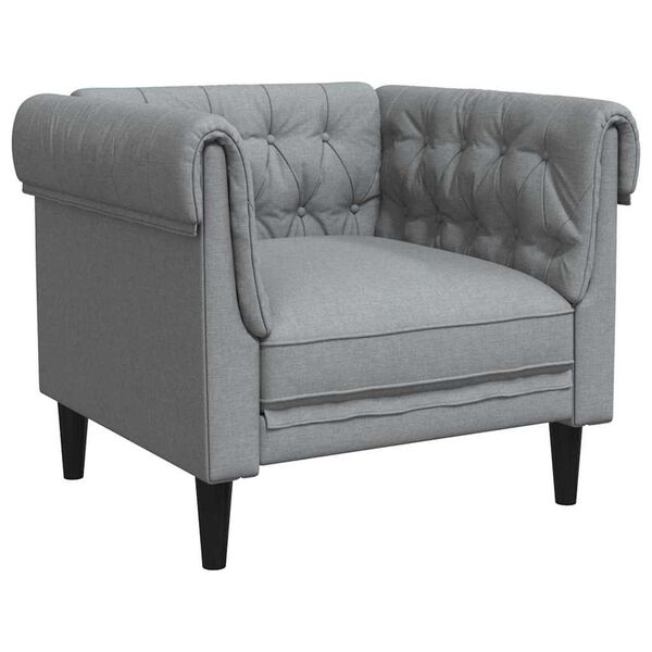 vidaXL Sofa Light Grey 78.5 x 74.5 x 74.5 cm Polyester