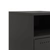 vidaXL Bedside Cabinets 2 pcs Black 36x39x59 cm Steel