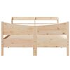 vidaXL Bed Frame with Headboard 120x190 cm Small Double Solid Wood Pine