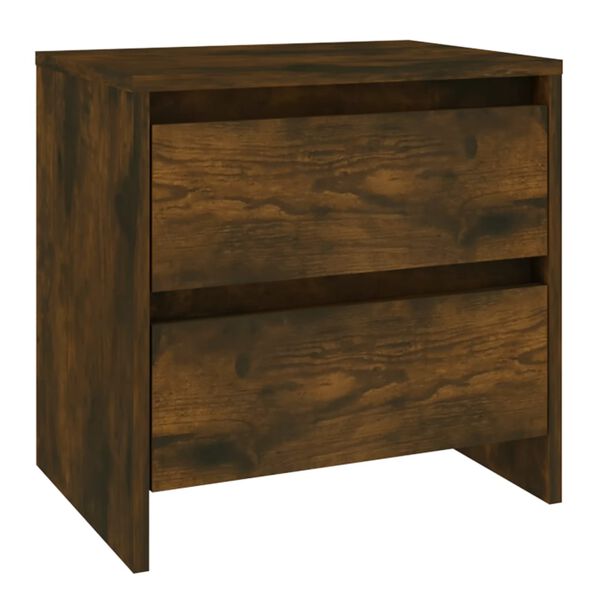 vidaXL Bedside Cabinets 2 pcs Smoked Oak 45x34.5x44.5 cm Engineered Wood