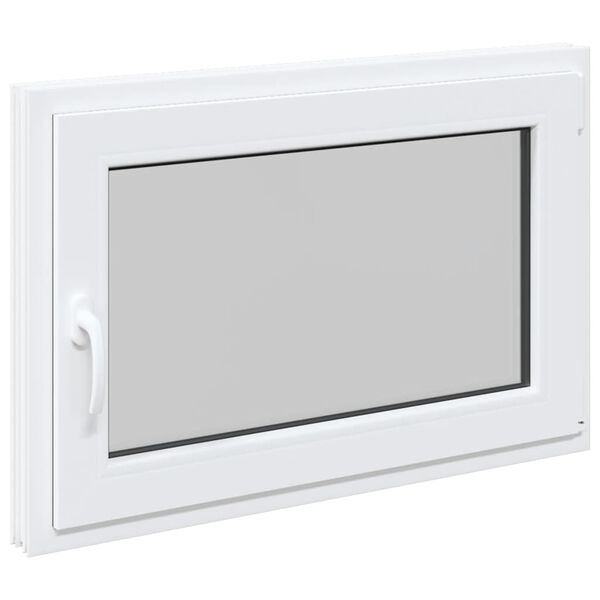 vidaXL Basement Window RISOR 90x60 cm Tilt&Turn DIN Right White