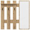 vidaXL Wall-Mounted Coat Rack Artisan oak 100 x 10 x 100 cm