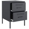 vidaXL Bedside Cabinets 2 pcs Anthracite 36x39x50.5 cm Steel