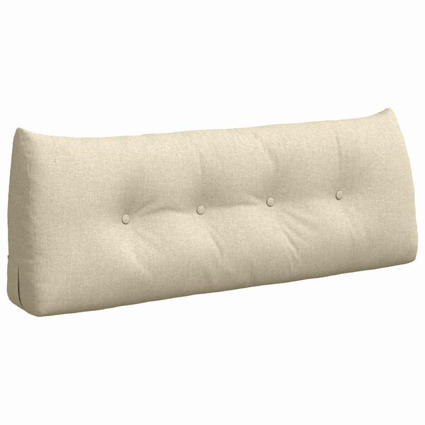 vidaXL Back Pillow Cream 120 x 24 x 50 cm Fabric