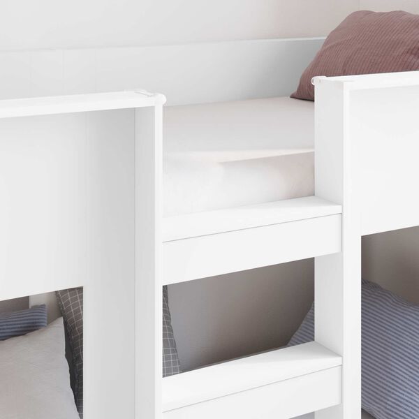 vidaXL Bunk Bed for Kids White 90 x 190 cm Engineered Wood