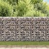 vidaXL Gabion Basket Galvanised Steel 200x30x100 cm