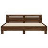 vidaXL Bed Frame without Mattress Brown Oak 200x200 cm
