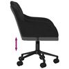 vidaXL Office Chair Height Adjustable Black 56 x 61.5 x 72 cm Velvet