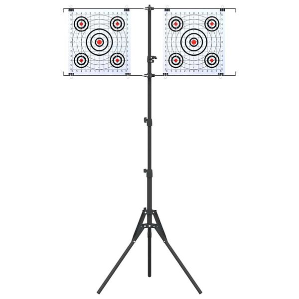 vidaXL Target Stand Other Manual Black 82.5 x 51 x 150 cm Steel