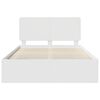 vidaXL Bed Frame with Headboard White 160 x 200 cm Solid Pine Wood