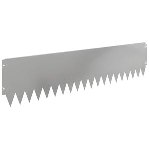 vidaXL Lawn Edging 10 pcs 103 x 25 cm Steel Silver