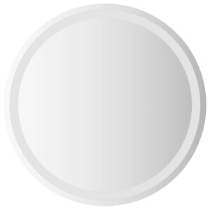 vidaXL LED Bathroom Mirror Transparent &Oslash; 60 cm Tempered Glass