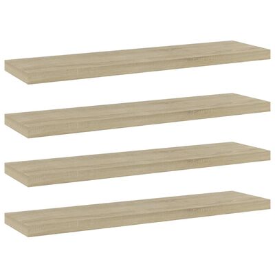vidaXL Bookshelf Boards 4 pcs Sonoma Oak 40x10x1.5 cm Engineered Wood