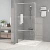 vidaXL Walk-in Shower Wall Silver 100x195 cm Clear ESG Glass