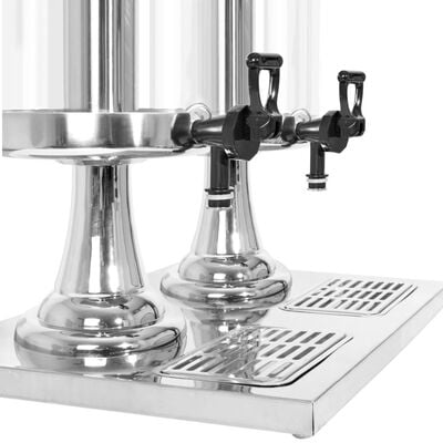 vidaXL Double Juice Dispenser Stainless Steel 2 x 8 L