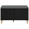 vidaXL Hall Bench with Cushion with Storage Black Oak 80 x 38 x 46 cm